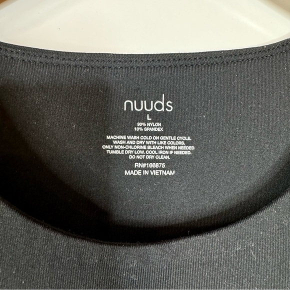 Nuuds Black Crewneck Long Sleeve Bodysuit Size Large - Picture 5 of 5
